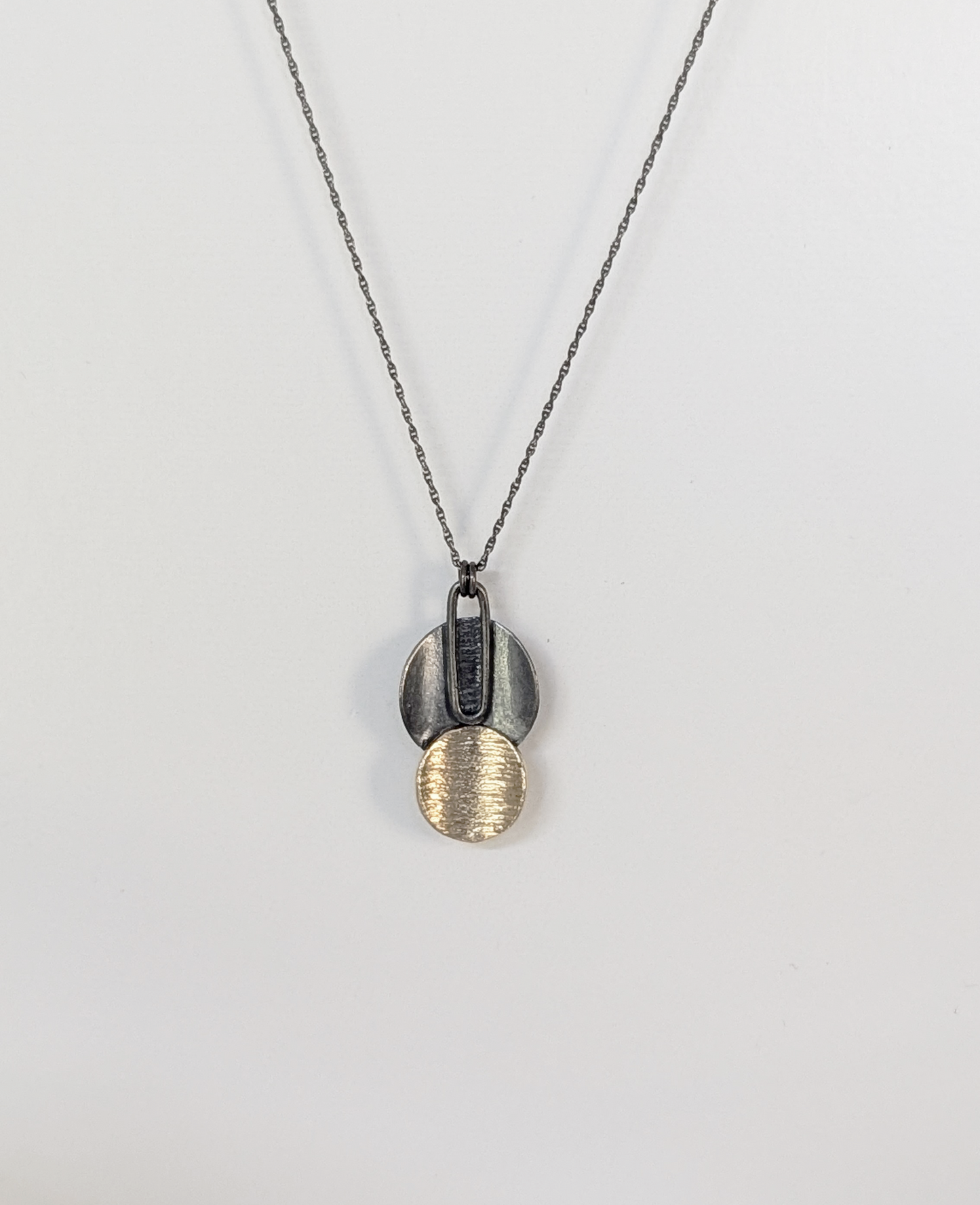 Silver & Gold Dual Circle Necklace