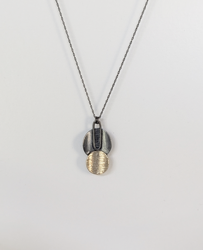 Silver & Gold Dual Circle Necklace