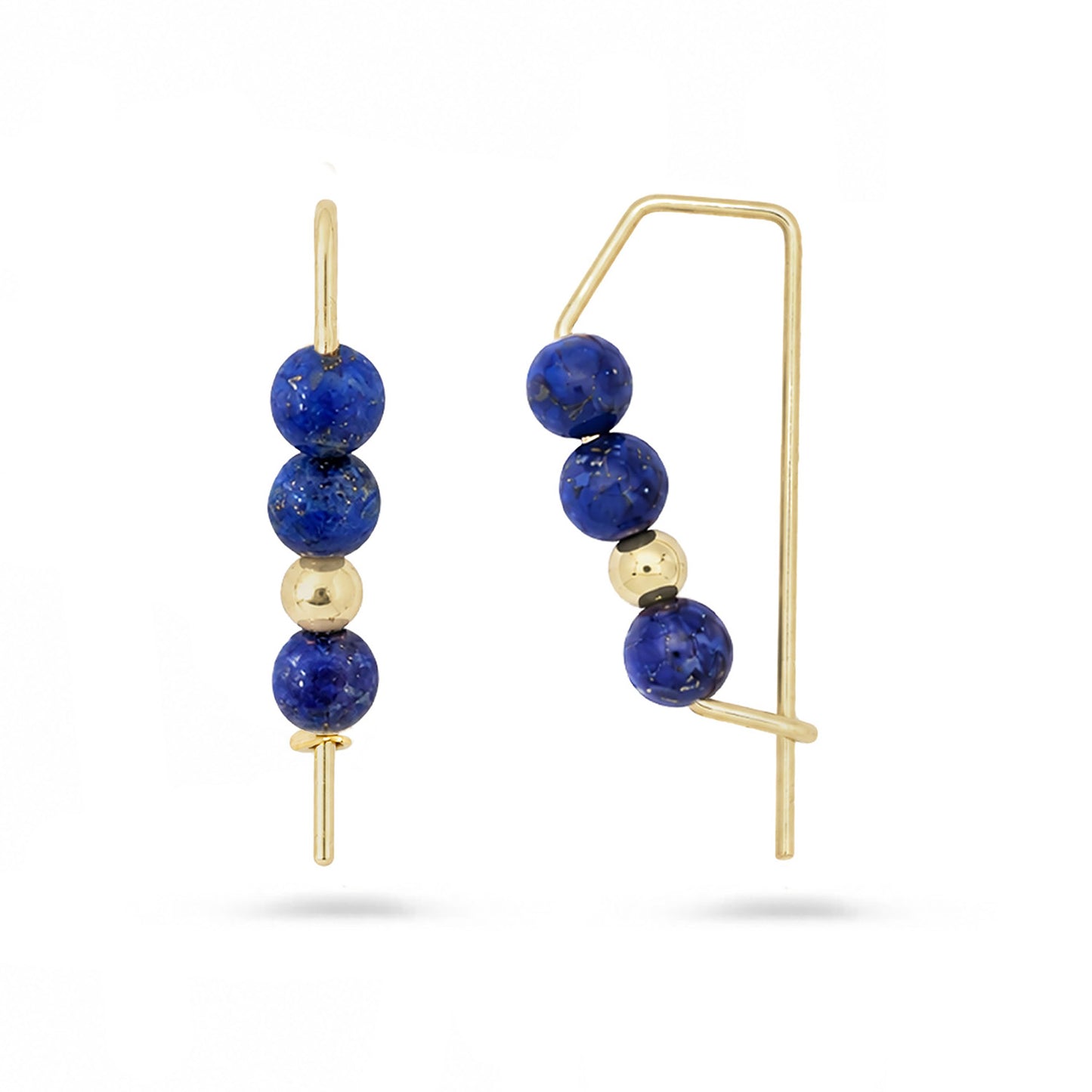 14K Axiom Chilean Lapis Hoops