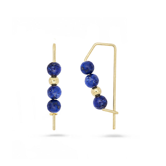 14K Axiom Chilean Lapis Hoops