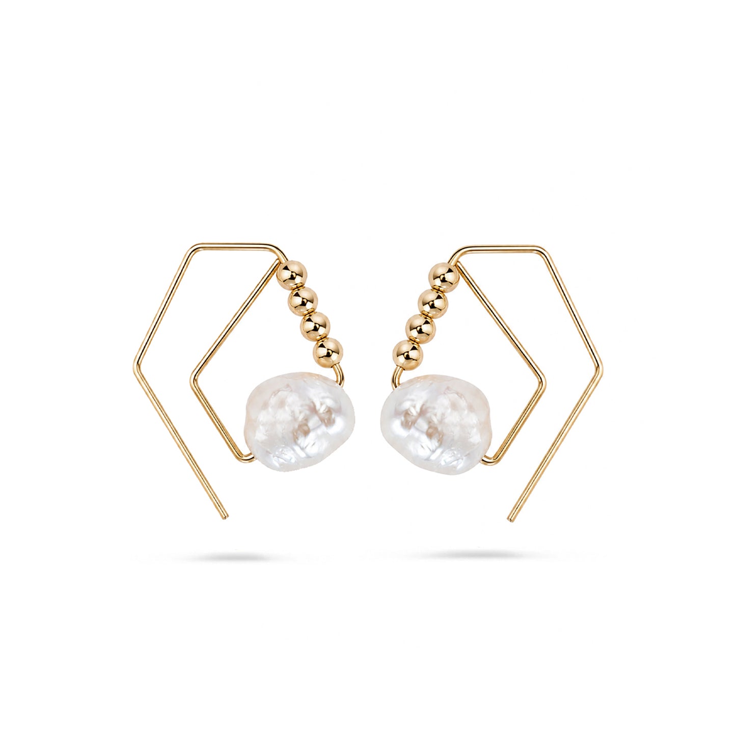 14K Brea Pearl Hoops