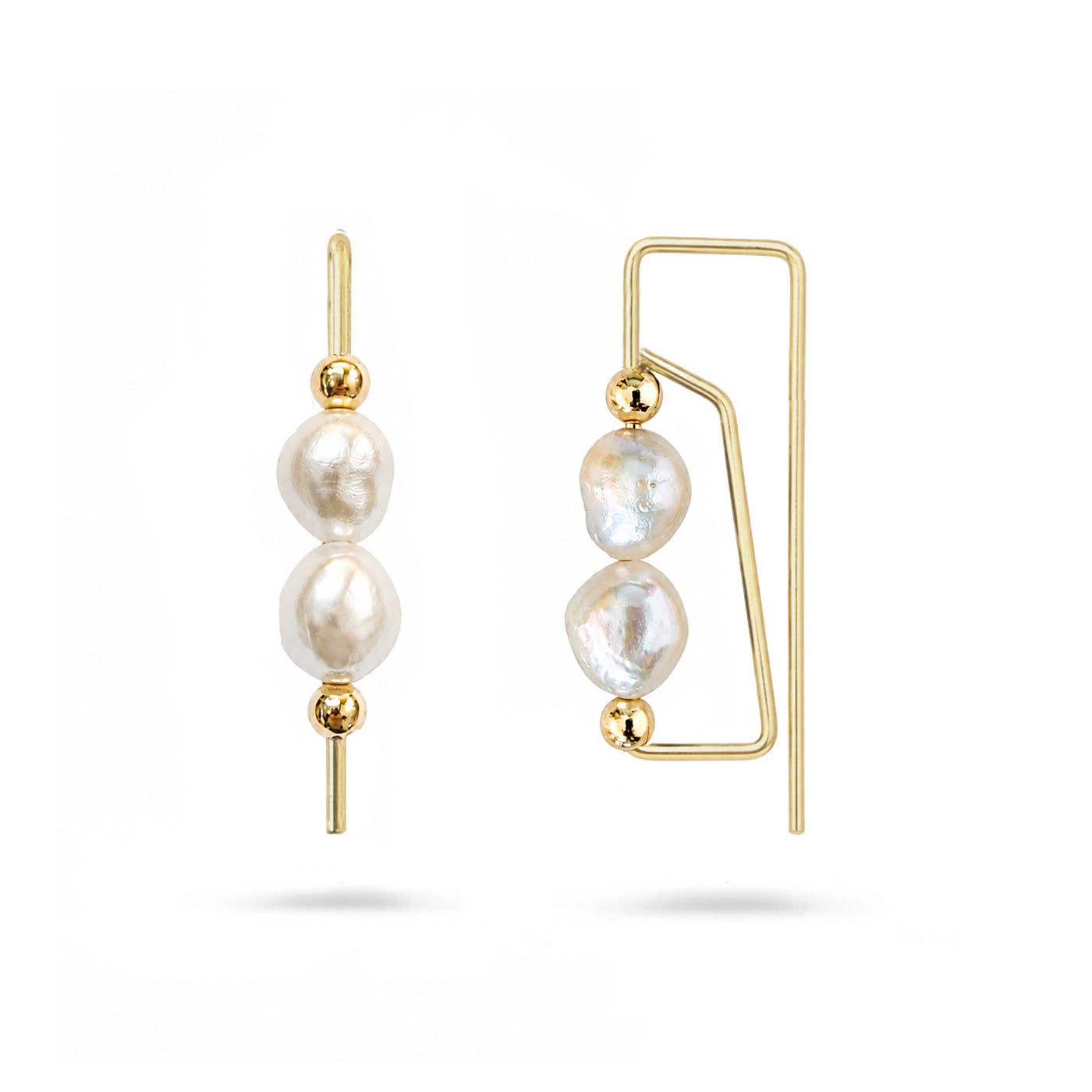 14K Nessa Pearl Hoops