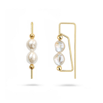 14K Nessa Pearl Hoops