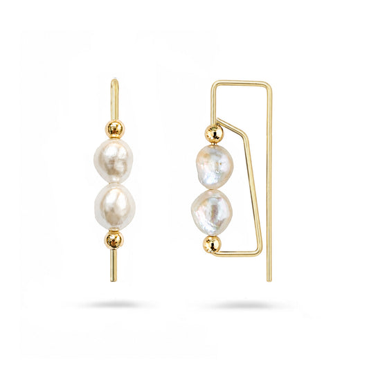 14K Nessa Pearl Hoops