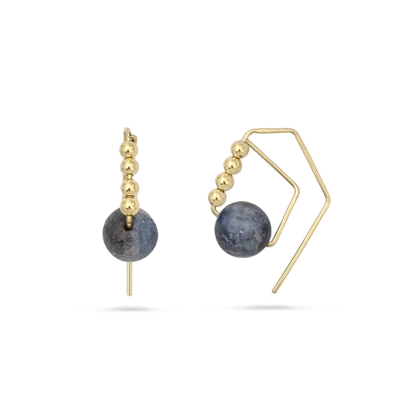 14K Brea Sapphire Hoops
