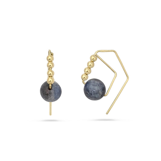 14K Brea Sapphire Hoops