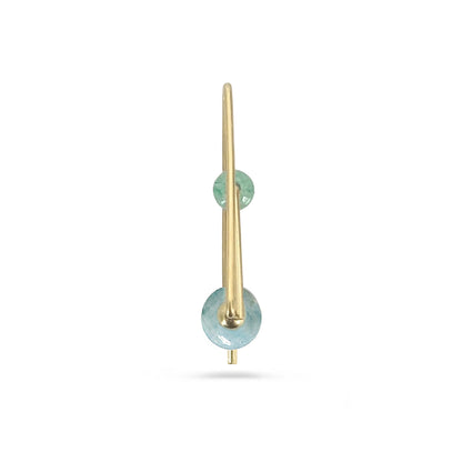 14K Flera Aventurine & Tanzanite Hoops