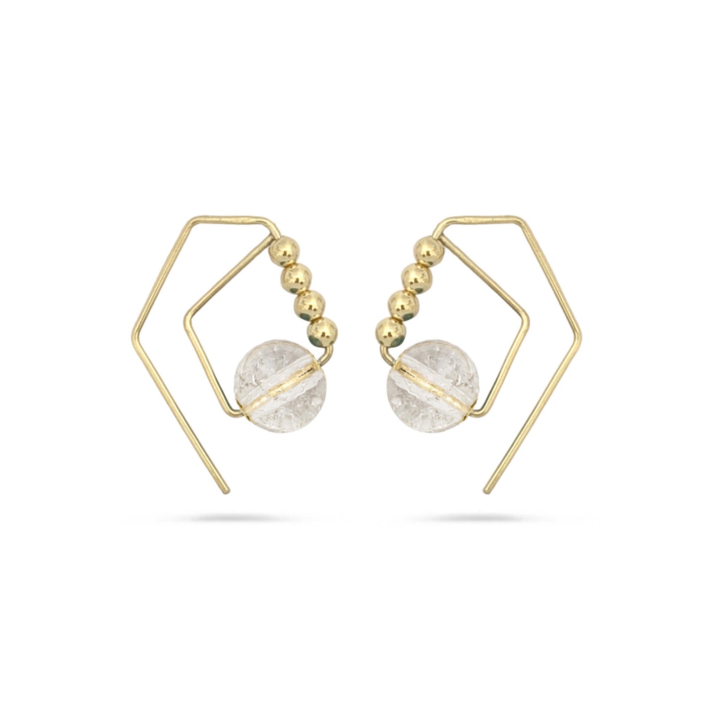 14K Brea Topaz Hoops