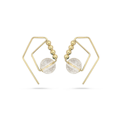 14K Brea Topaz Hoops