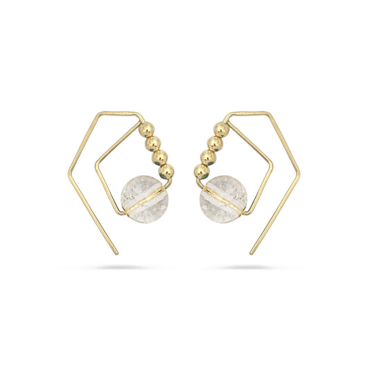 14K Brea Topaz Hoops