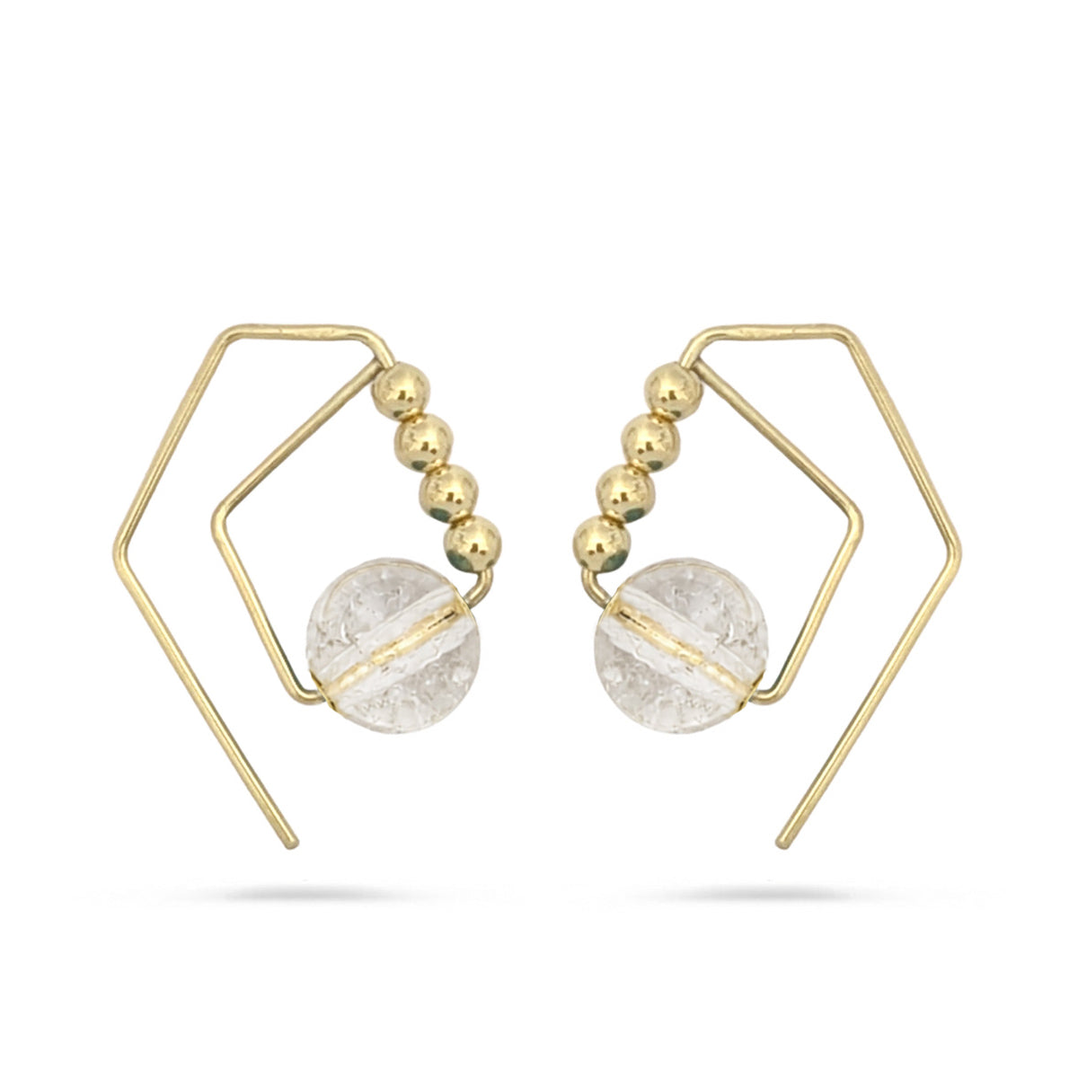 14K Brea Topaz Hoops