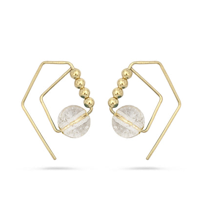 14K Brea Topaz Hoops