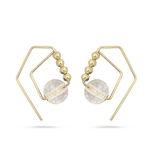 14K Brea Topaz Hoops
