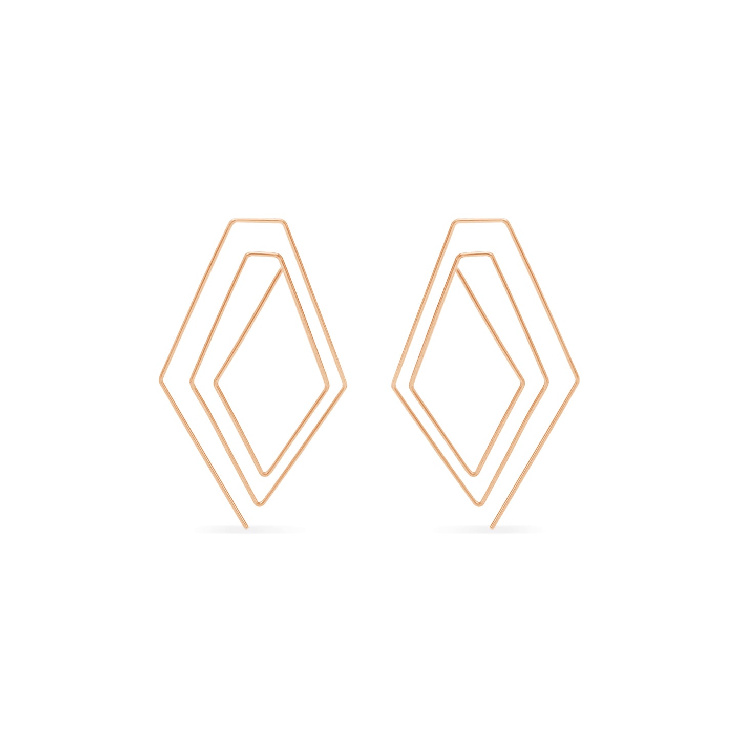 Rose Gold Wire Earrings | Ready to ship