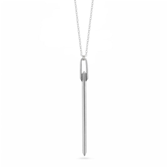 sterling silver bar pendant necklace