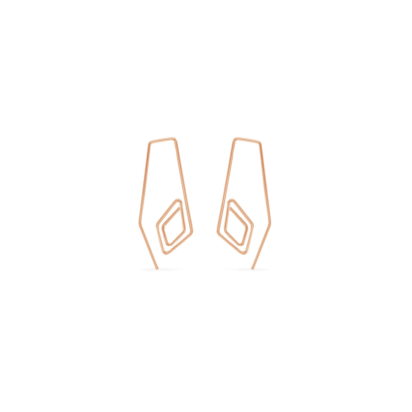 Rose Gold Wire Earrings | Ready to ship