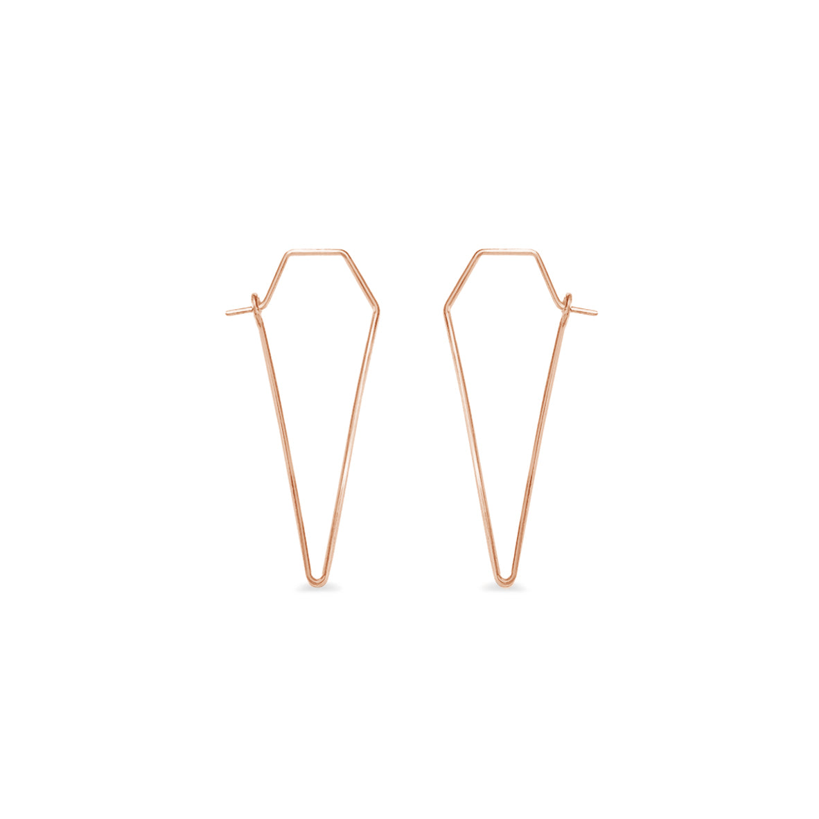 Rose Gold Wire Earrings- Ready to ship