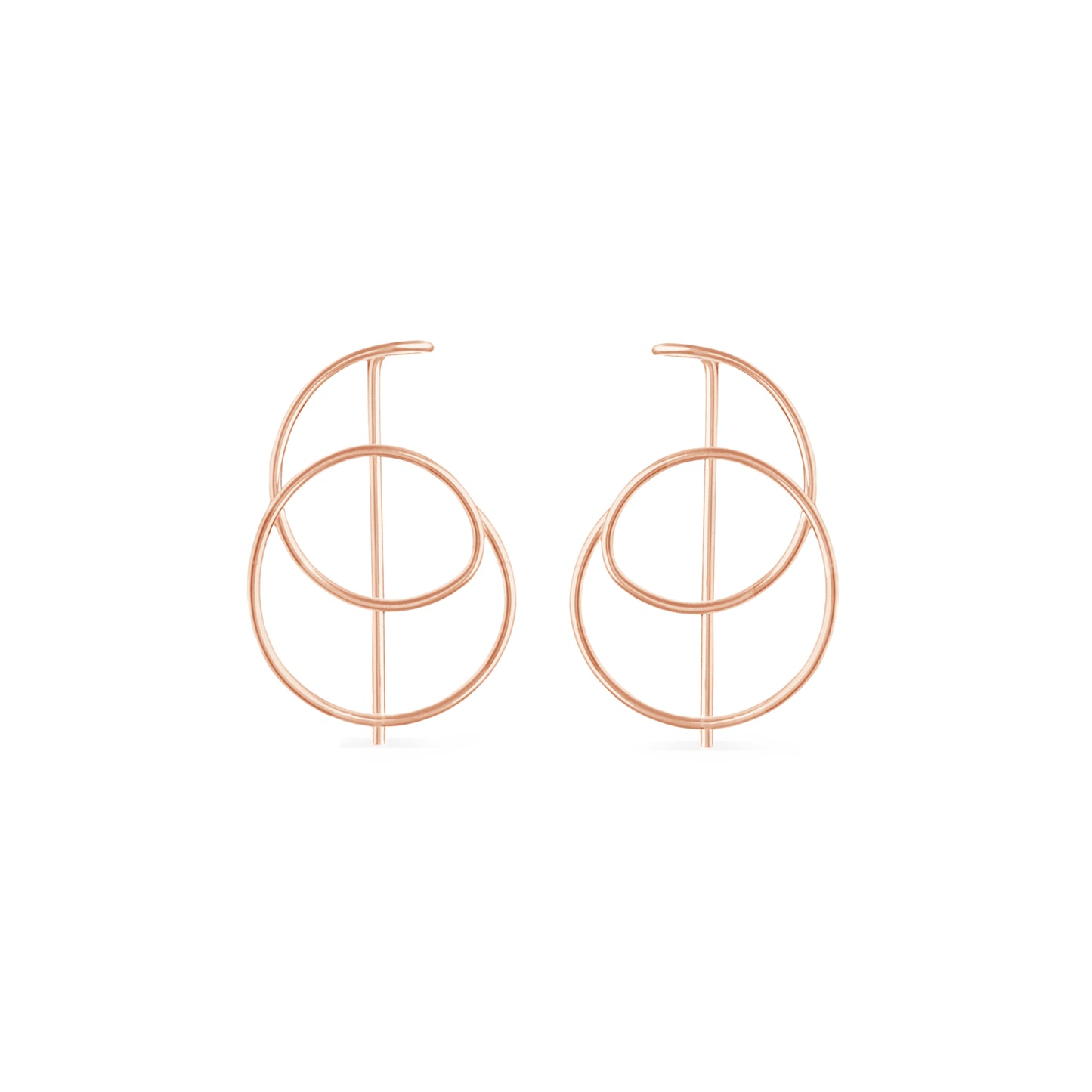 Rose Gold Wire Earrings | Ready to ship