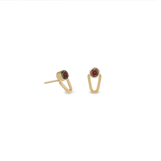 14K gold ruby stud earrings