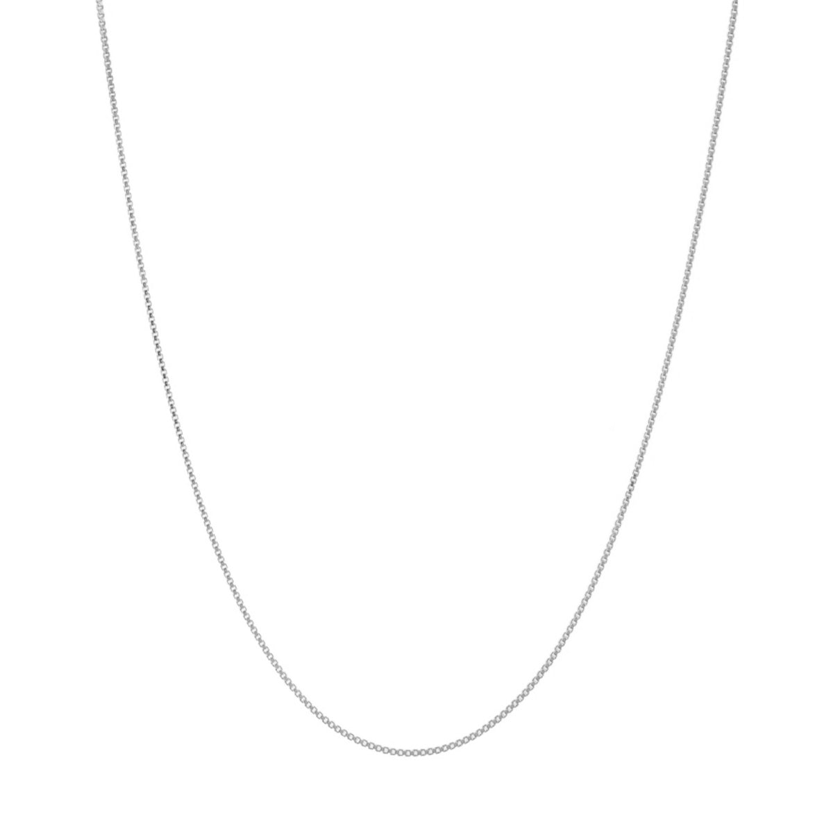 silver box chain necklace