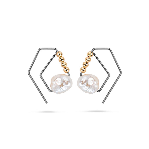 Open Diamond Hoop, Gold | Handcrafted by Cindy Liebel Jewelry