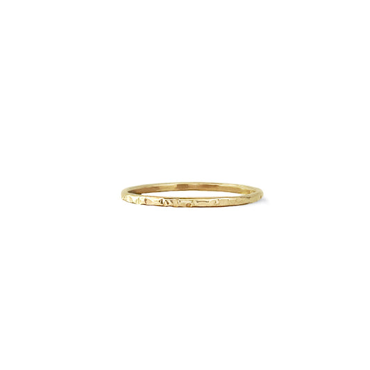 14K Hammered Ring