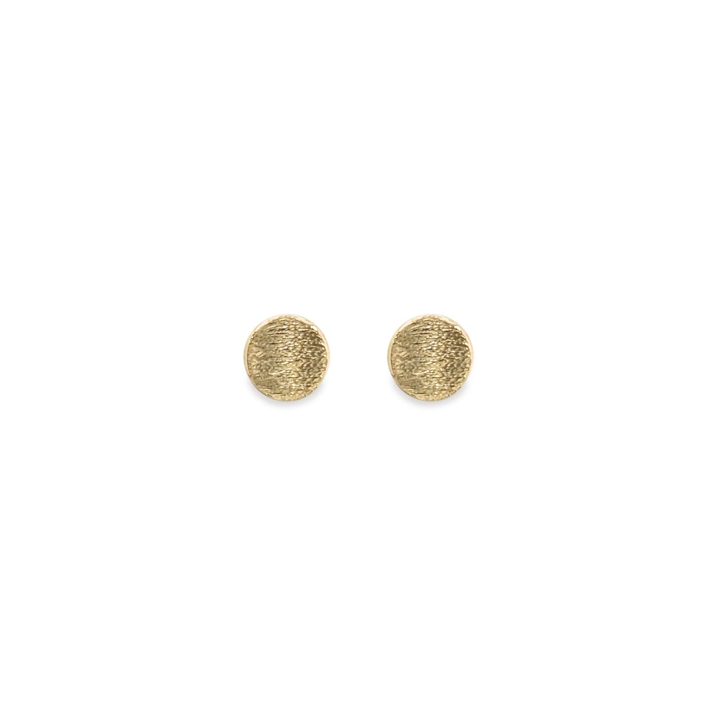 Round gold curved stud earrings