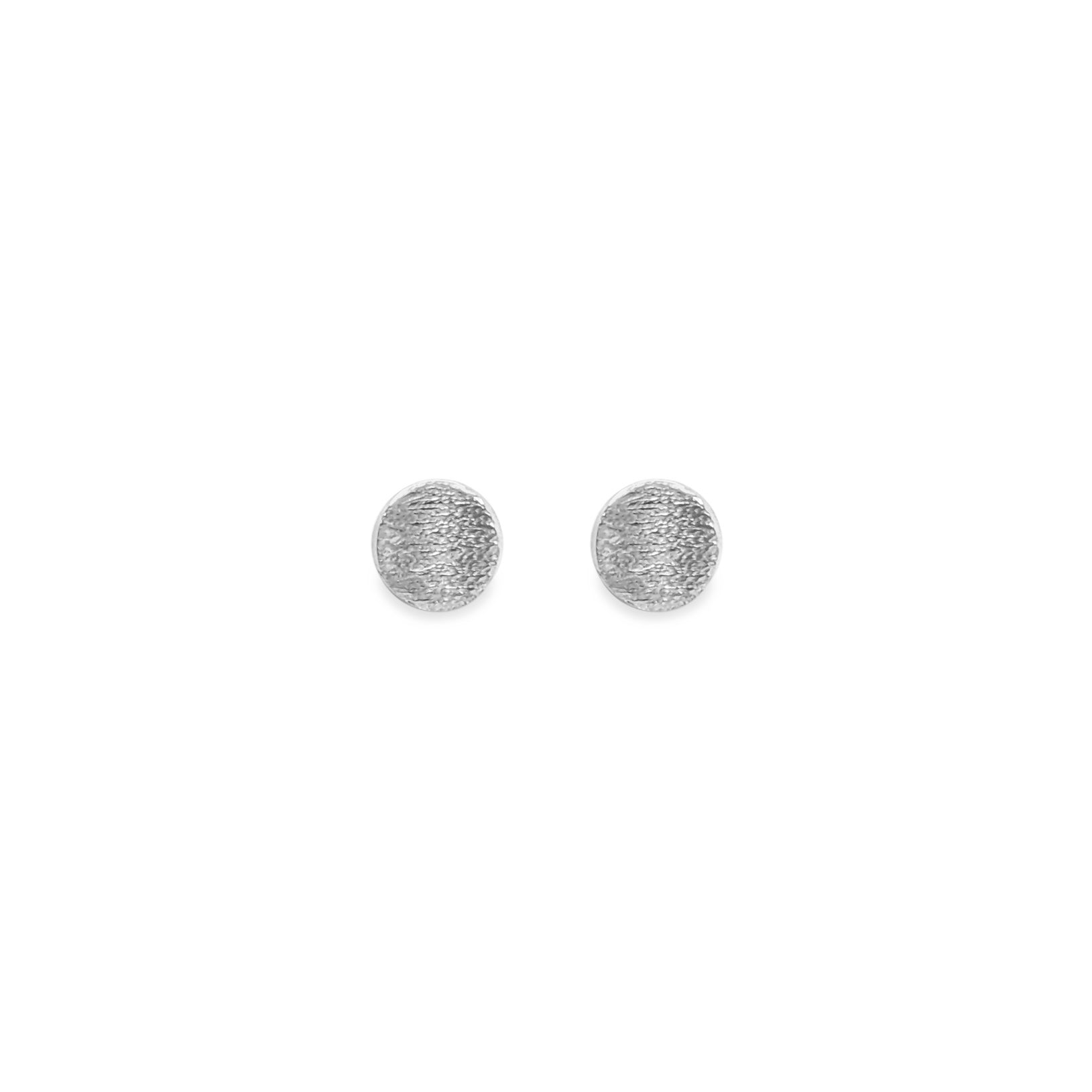 Sterling Silver Round Stud Earrings