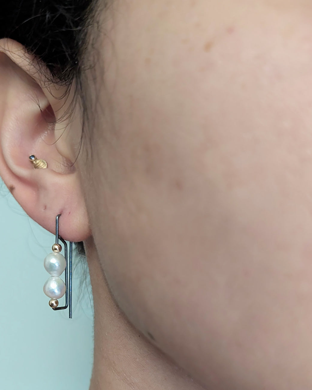 14K Nessa Pearl Hoops