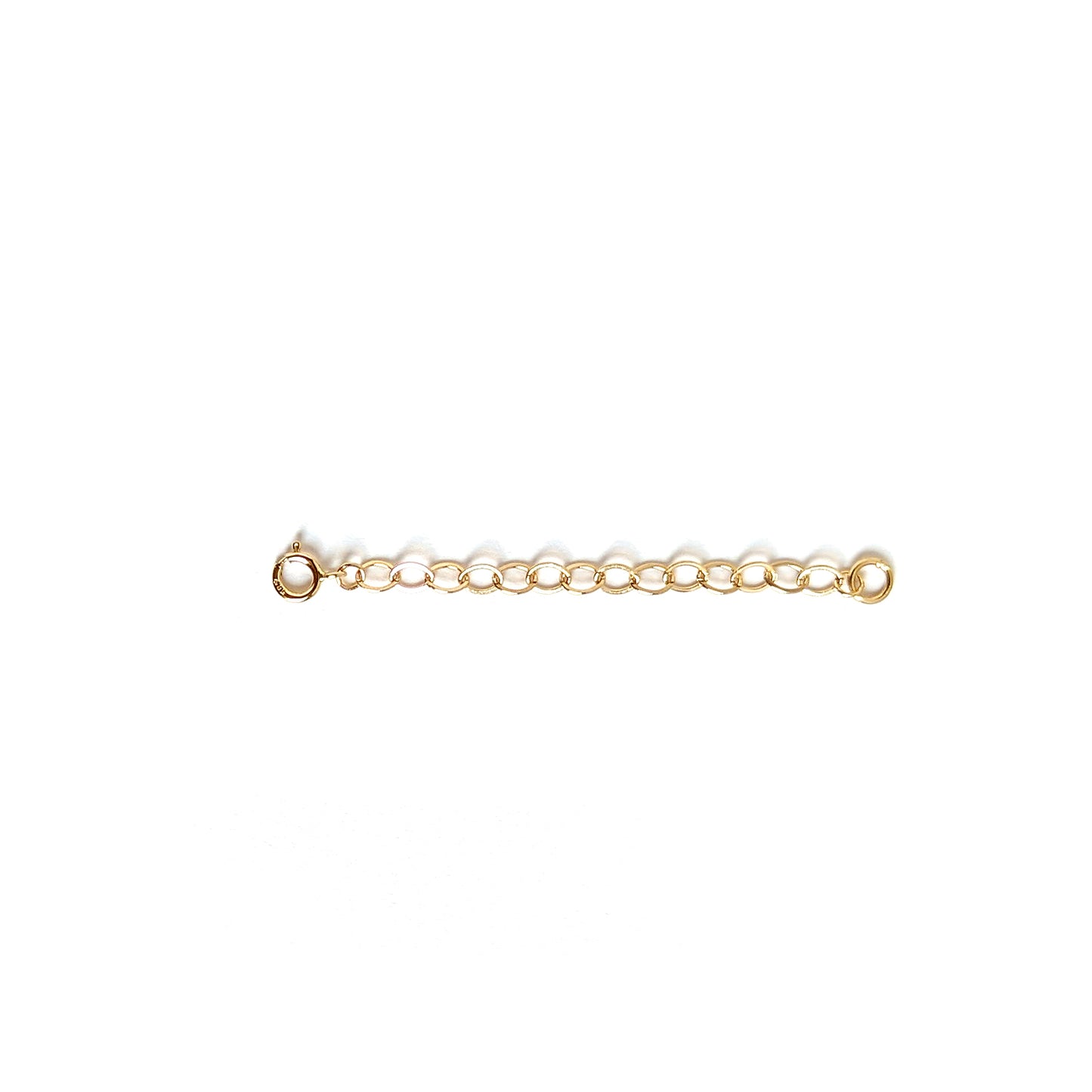Gold cable chain extender for necklaces