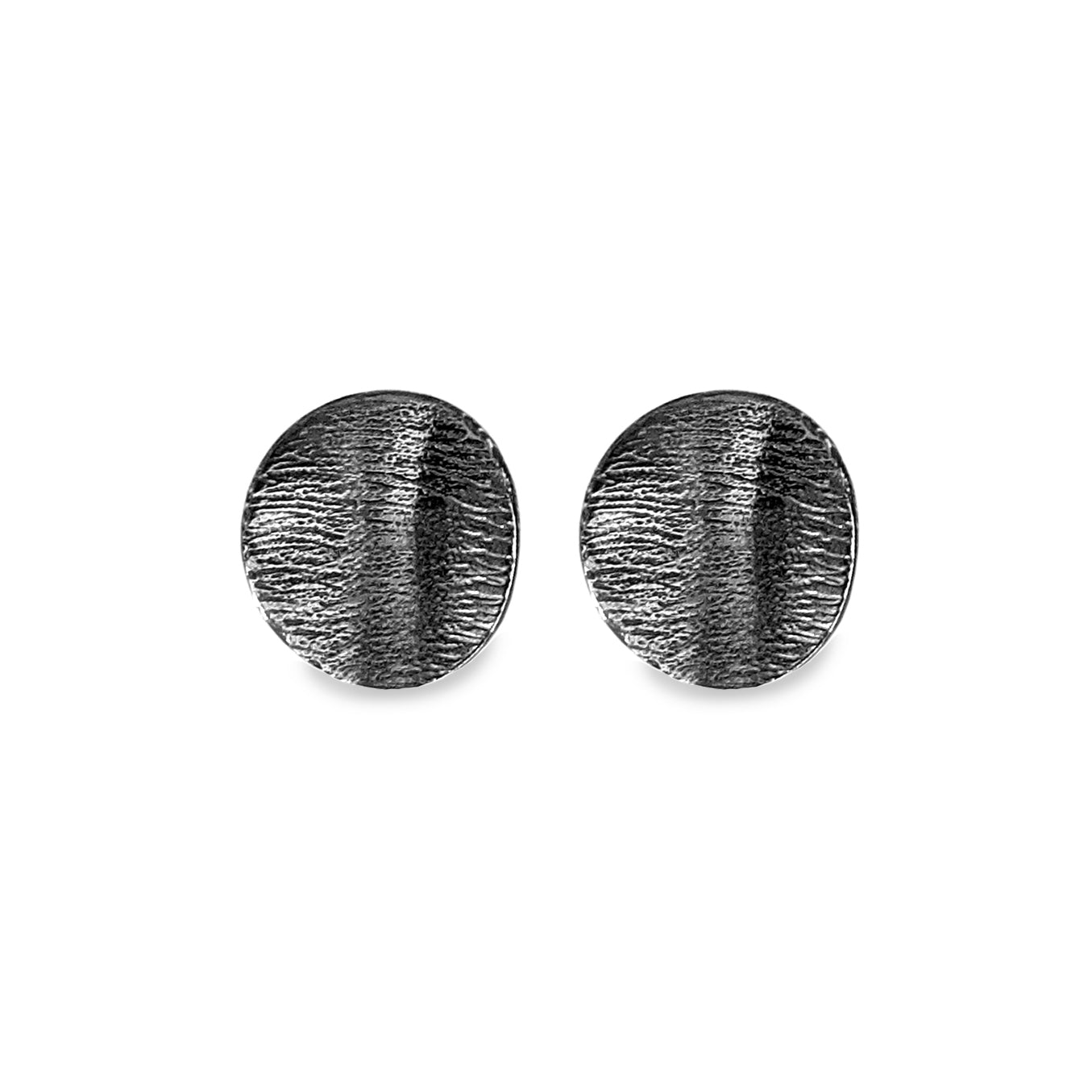 Black textured curved statement earrings