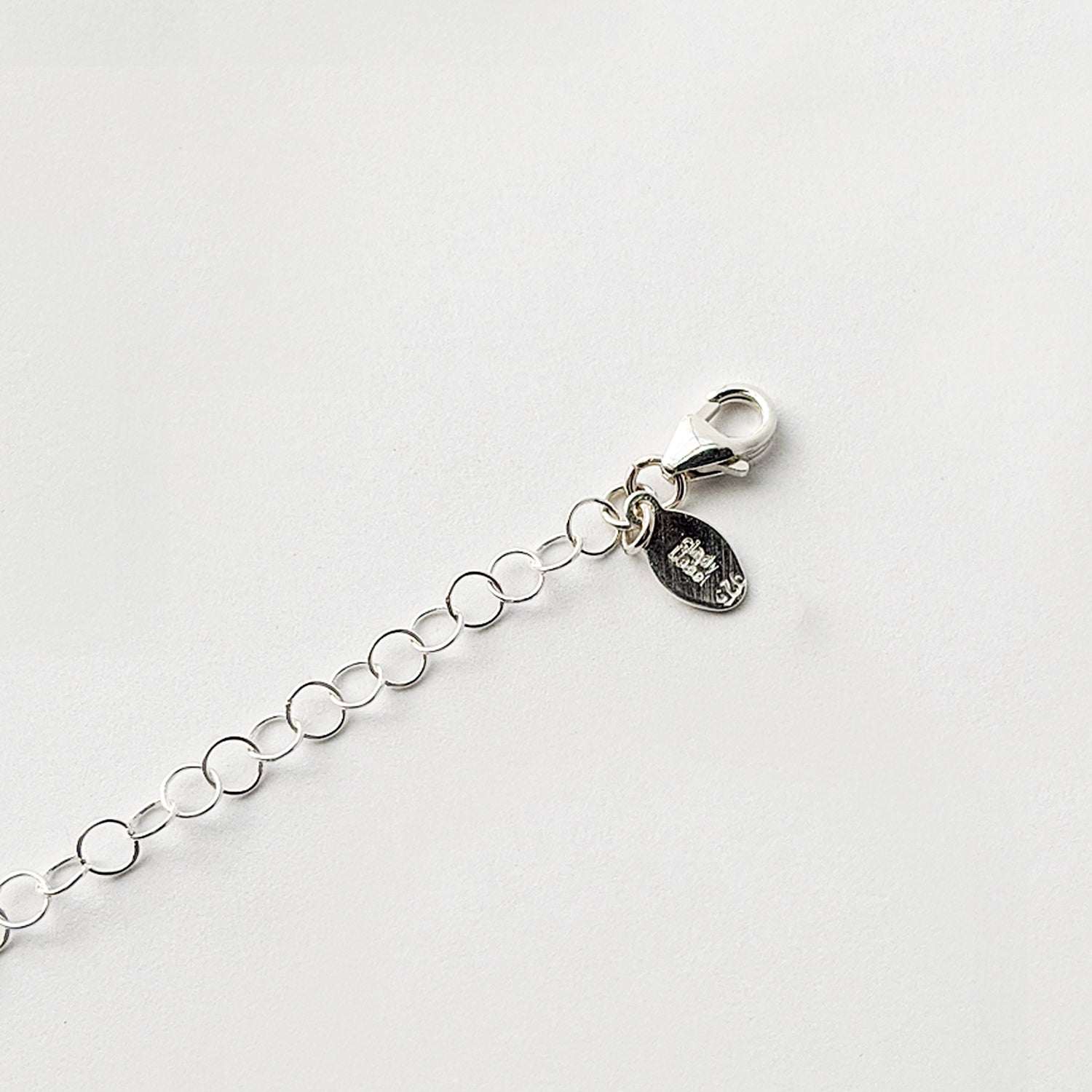 Chain extender with lobster clasp in sterling silver