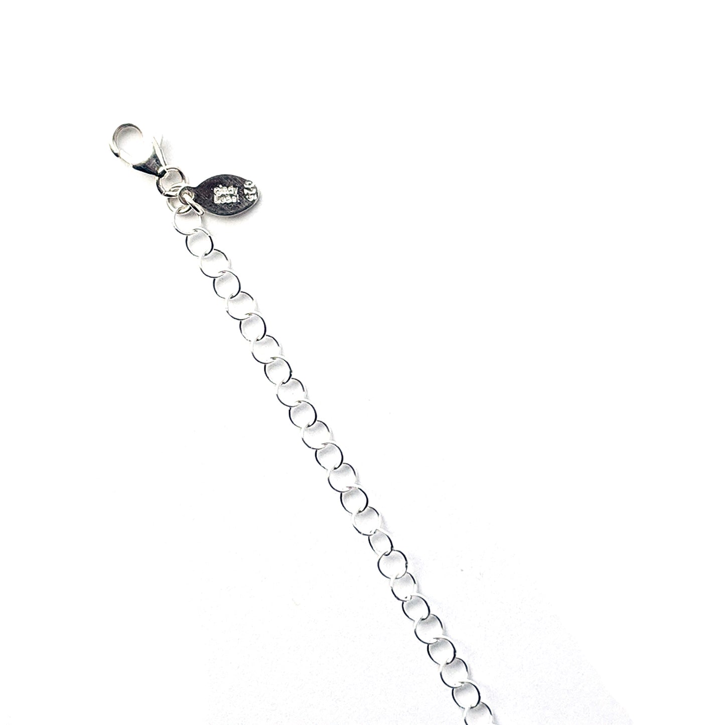 sterling silver chain extender with lobster clasp and charm