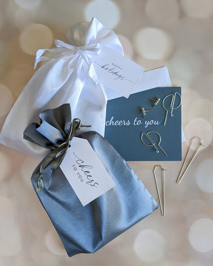Special occasion jewelry gift wrapping with gift tag and note card