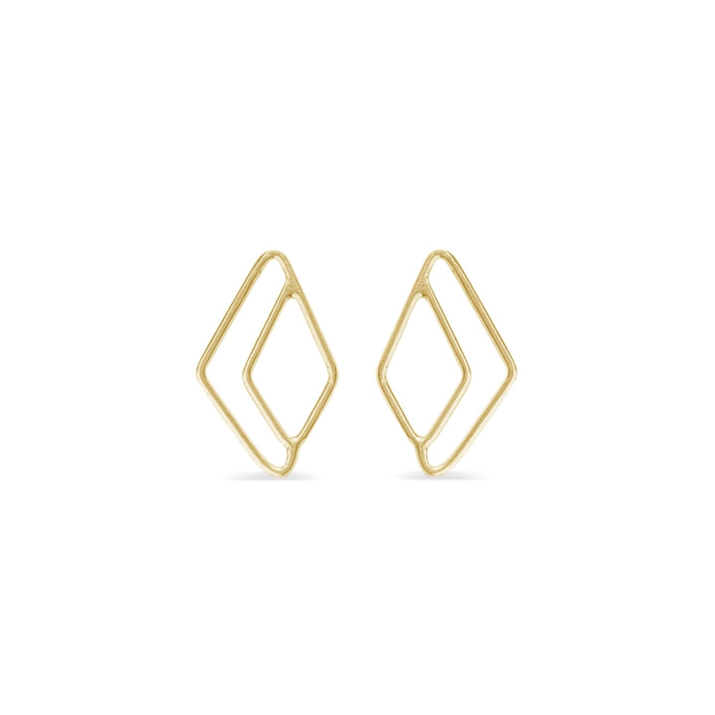 Halo diamond stud earrings in14K gold