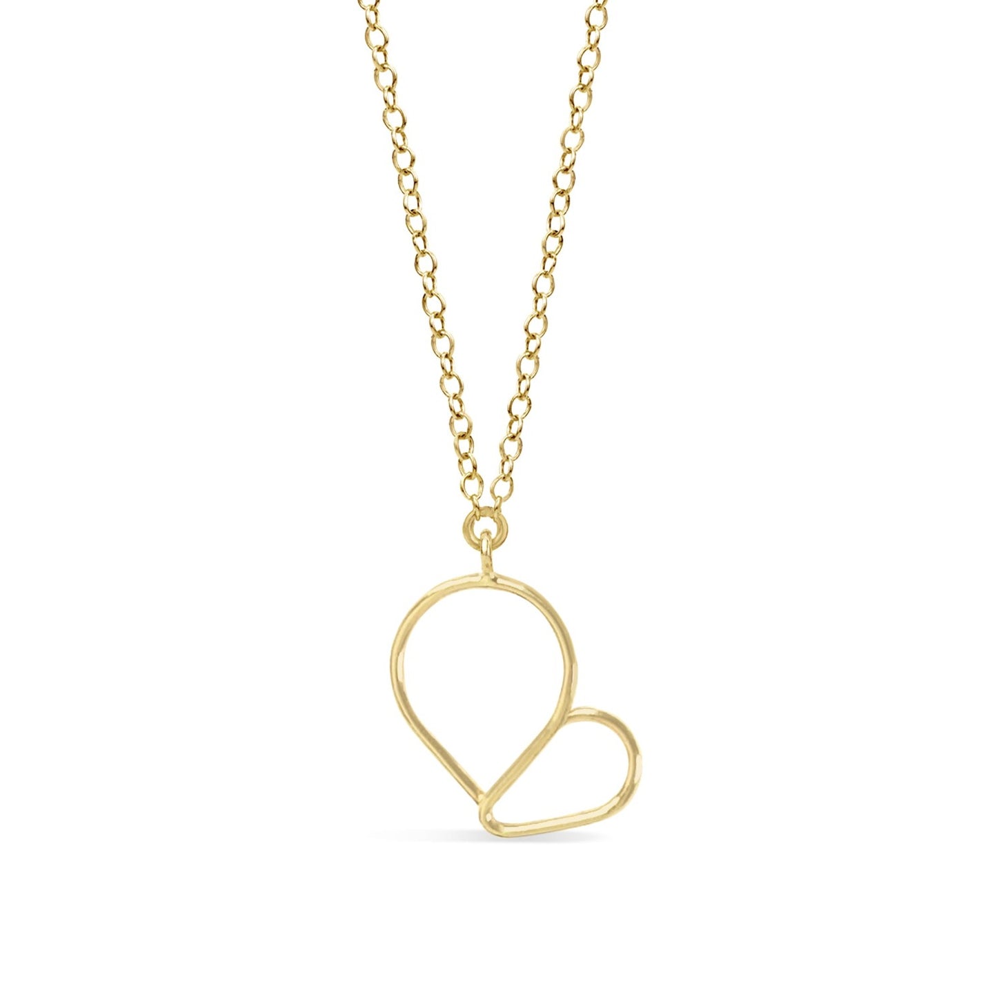 14K heart pendant necklace for Valentine's Day