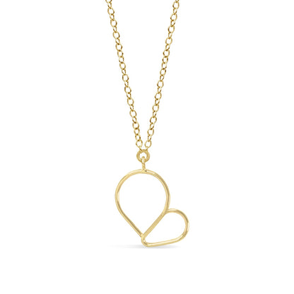 14K heart pendant necklace for Valentine's Day