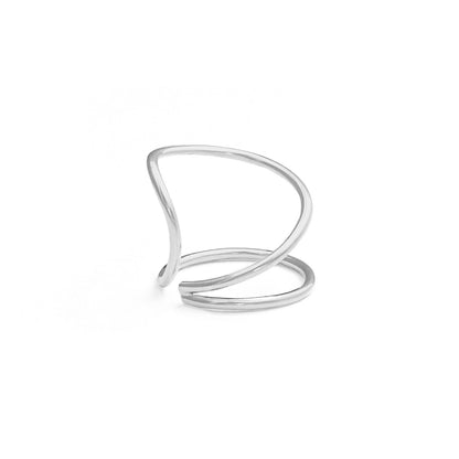 Sterling silver tear drop wrap around ring