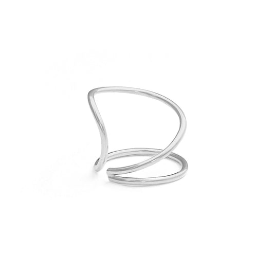 Sterling silver tear drop wrap around ring