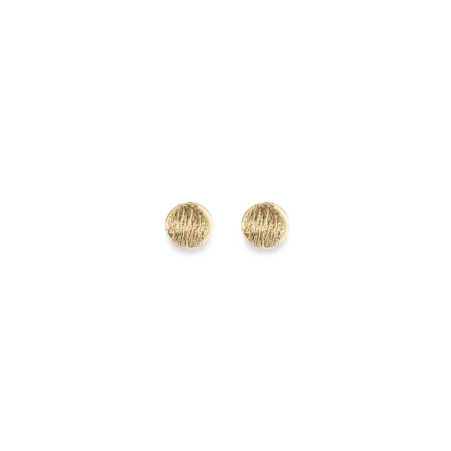 tiny Round gold curved stud earrings
